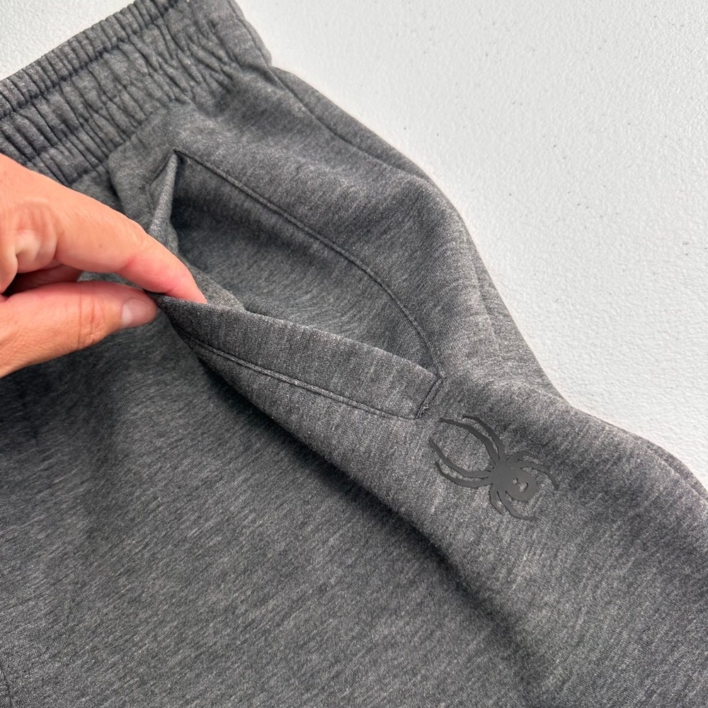 Spyder Active‎ Mens ProWeb Small Gray Sweatpants With Pockets & Drawstring Comfy - Picture 7 of 8
